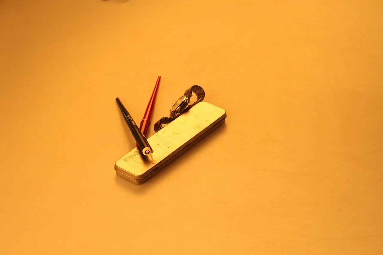 pen box, pen, watch